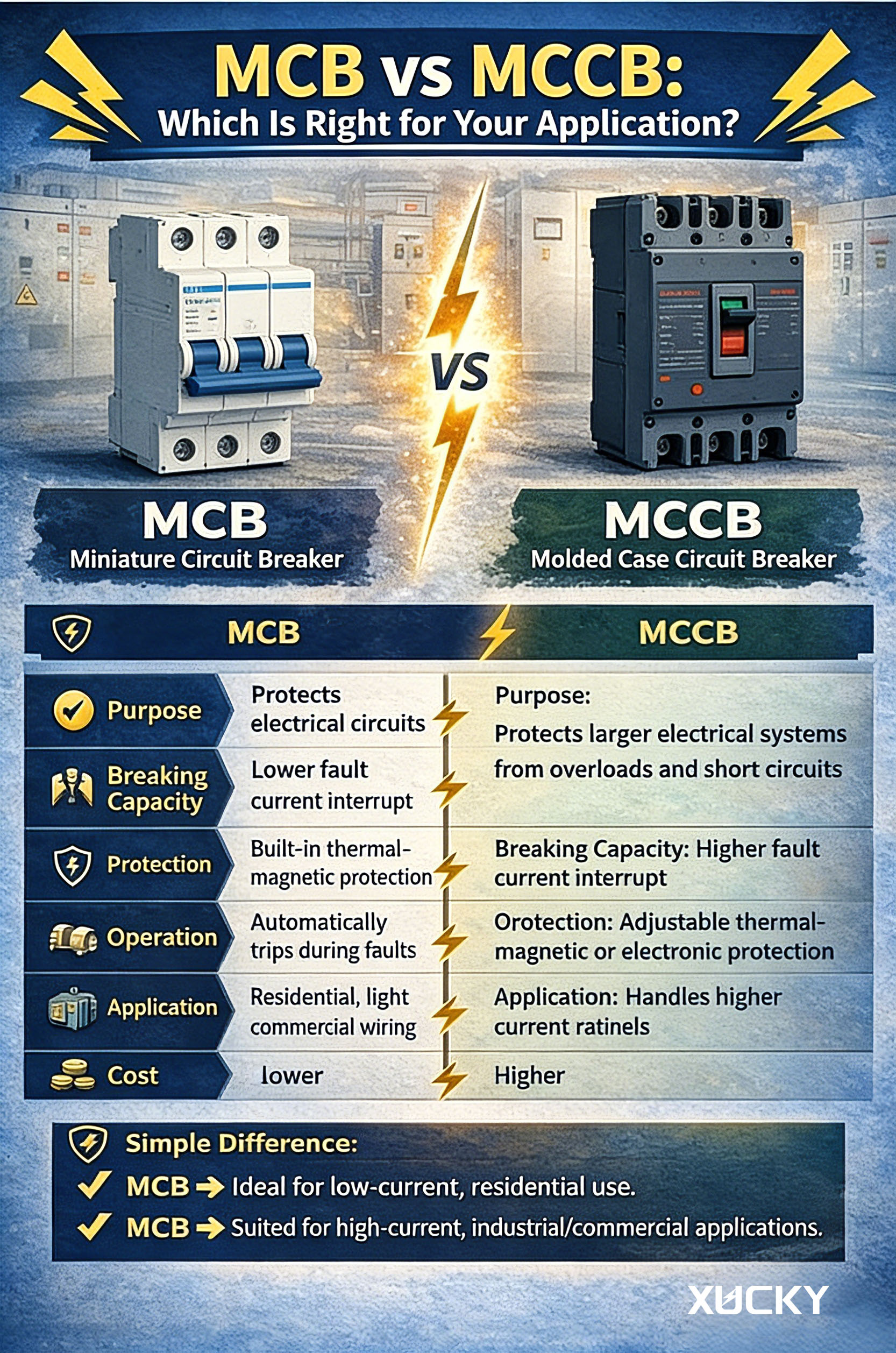 MCB vs. MCCB: Welches ist das Richtige für Ihre Anwendung?