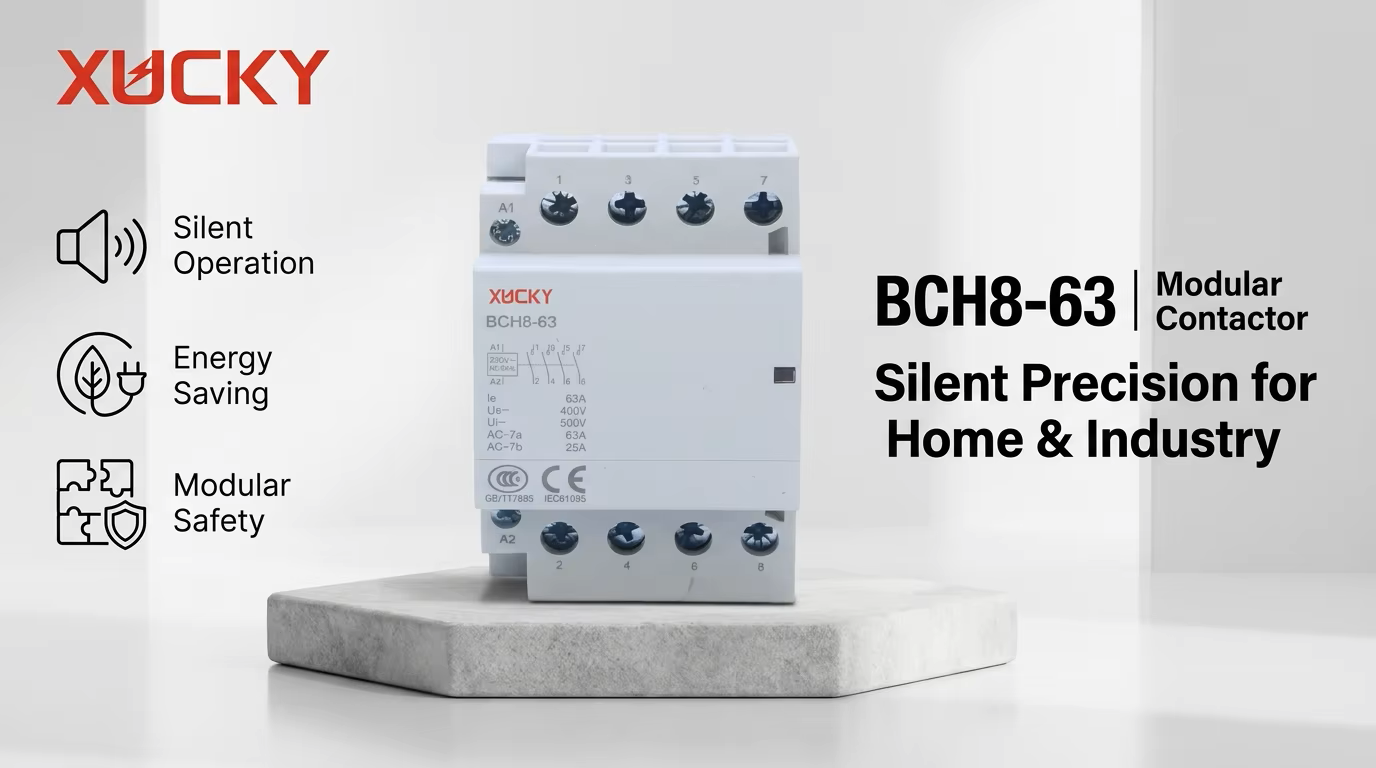 XUCKY stellt die neuen modularen Schütze der BCH8-63-Serie für intelligente Infrastrukturen vor